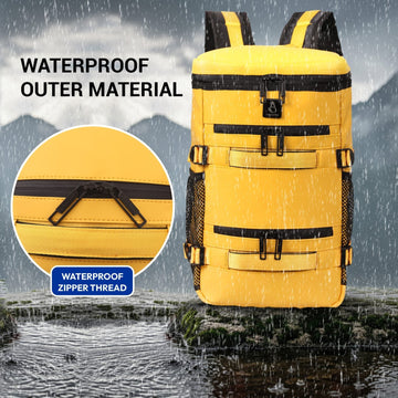 Aerolite Waterproof Backpack – Ryanair & Wizz Air Free Underseat Size 40×20×25 cm, 20L Cabin Rucksack with 14″ Laptop Sleeve, Multiple Pockets & Travel Essentials – Mango